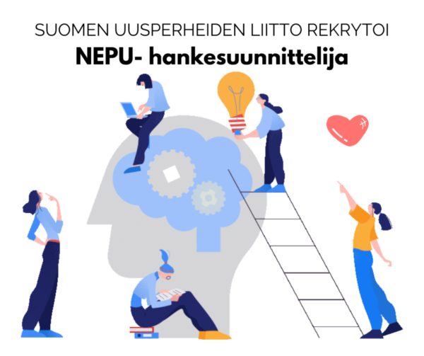 Suomen Uusperheiden Liitto ry etsii hankesuunnittelijaa NEPU – neurokirjon parisuhde uusperheessä -hankkeeseen