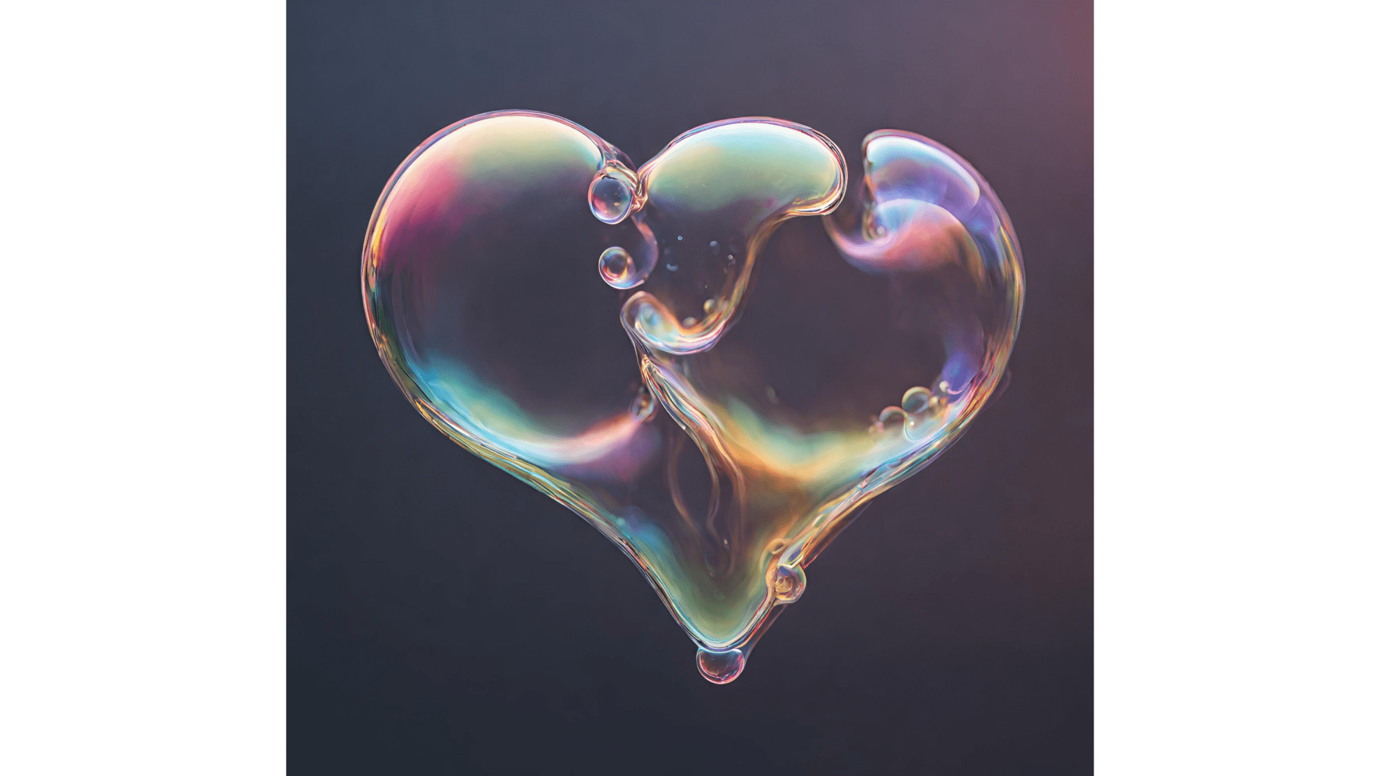 Saippuakuplasta muodostunut sydän