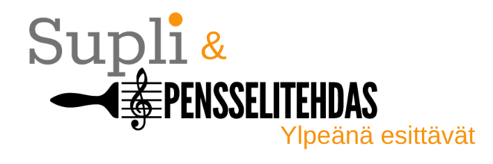 Supli- ja Pensselitehdas-logot sekä teksti ylpeänä esittävät.