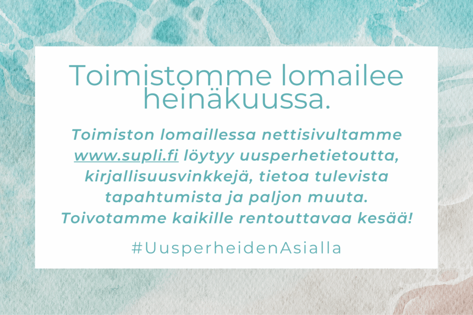 Kuvassa tietoa toimiston loma-ajasta ja siitä, mistä saa tietoa loman aikana.