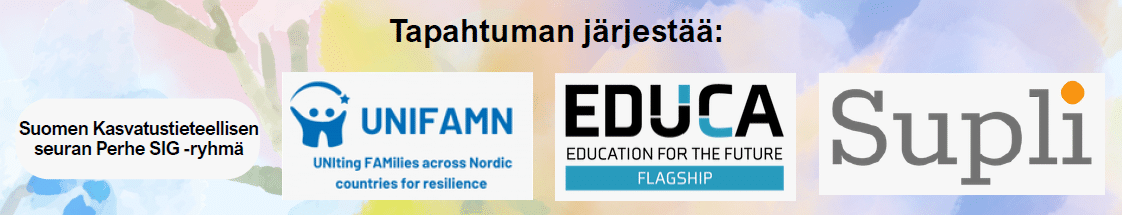Neljän järjestäjän logot.